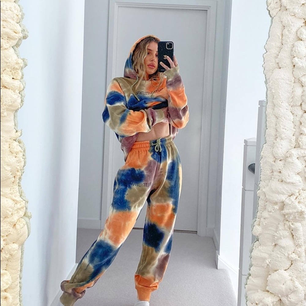 Prettylittlething Multi Tie Dye Hoodie